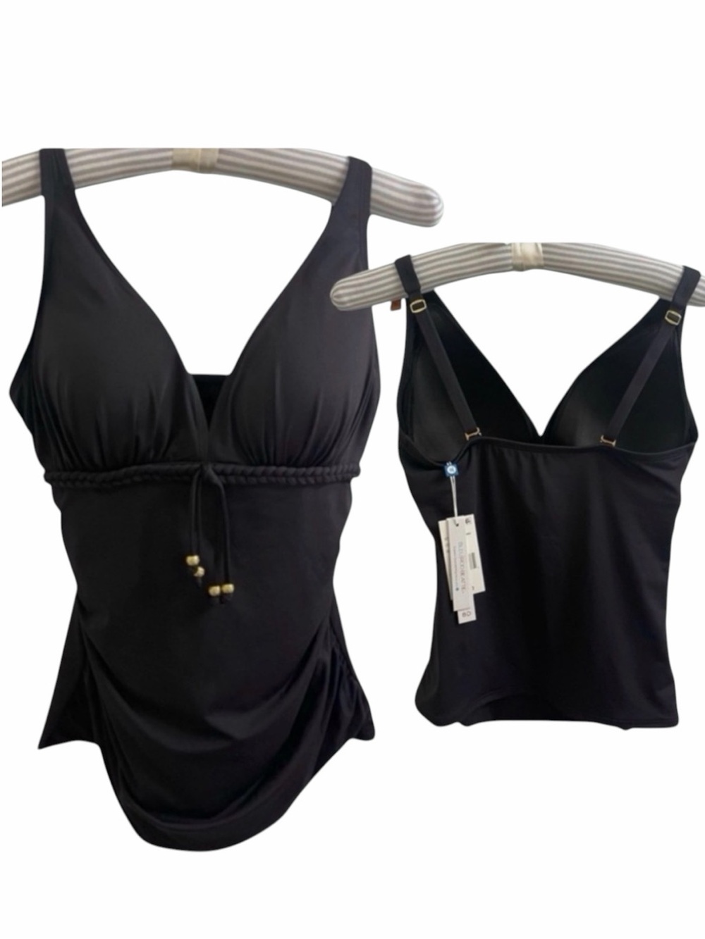 🌊NWT! Bleu Rod Beattie Black Tankini Top. Size 8D. Retail price $89 - Picture 1 of 13